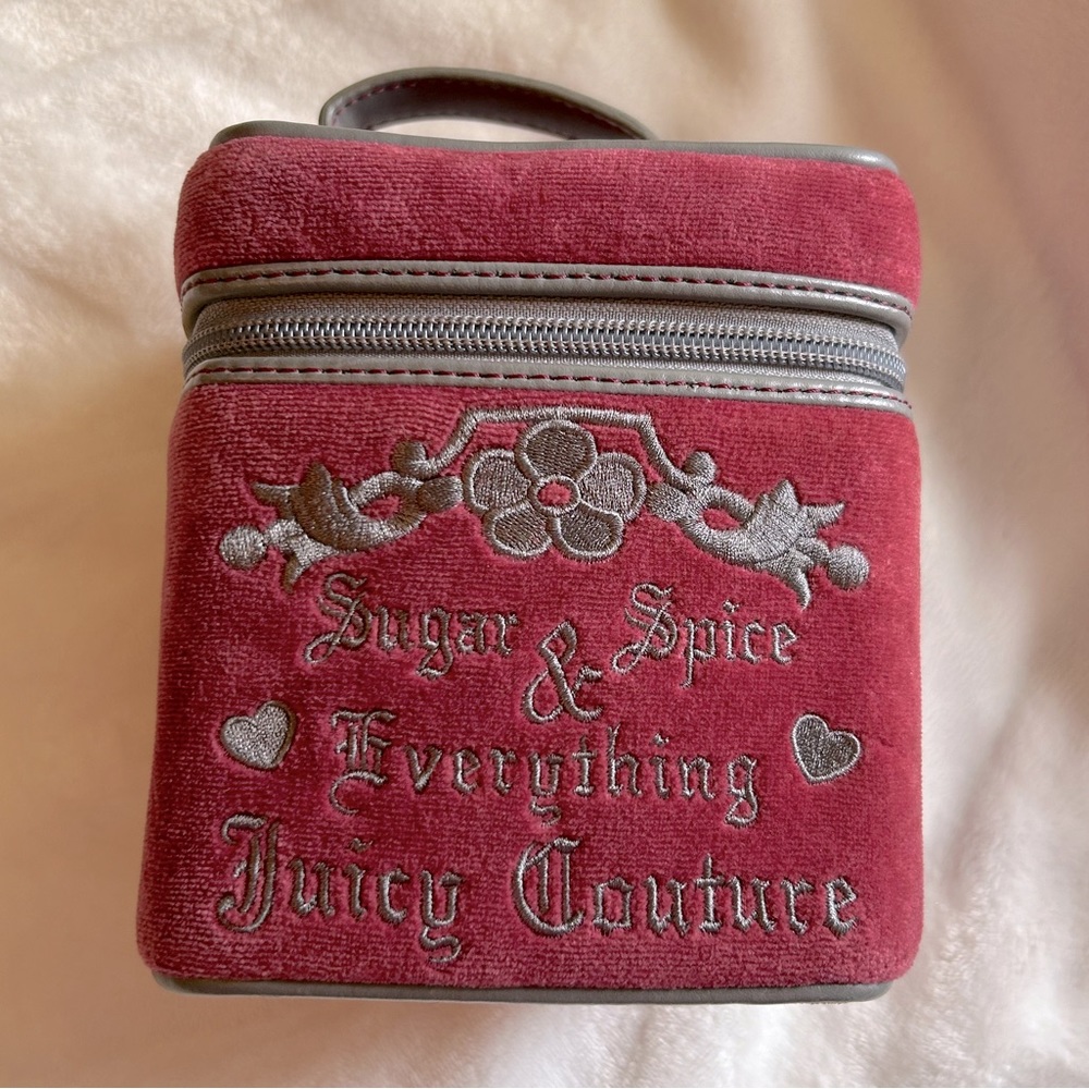 🌟RARE vintage Juicy Couture raspberry velour train case 💖
